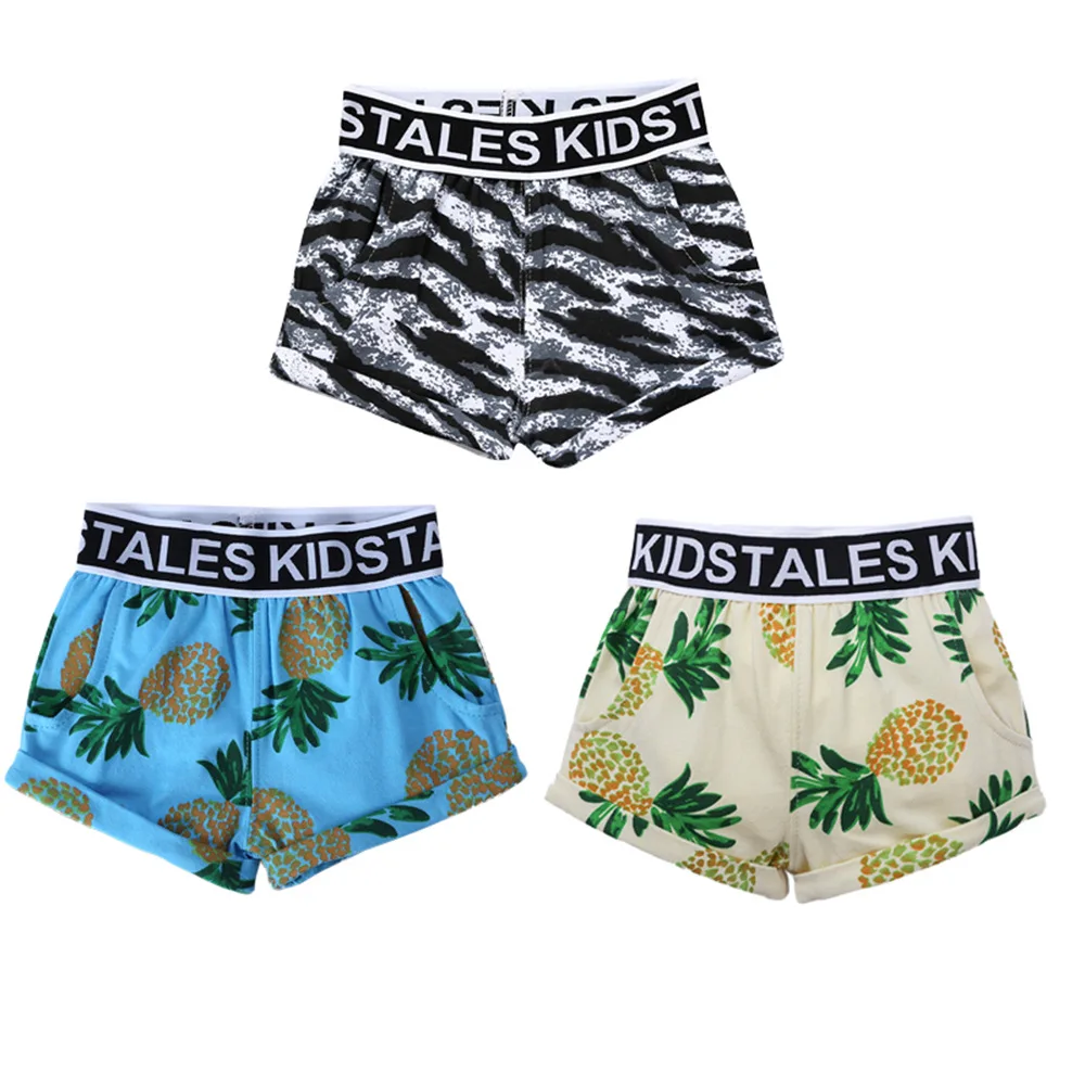 Низкая цена 3 шт./Лот детские пляжные шорты купальник для девочек с принтом