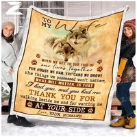wolf soft and warm blanket cozy premium fleece blanket 3d all over printed sherpa blanket on bed home textiles 04