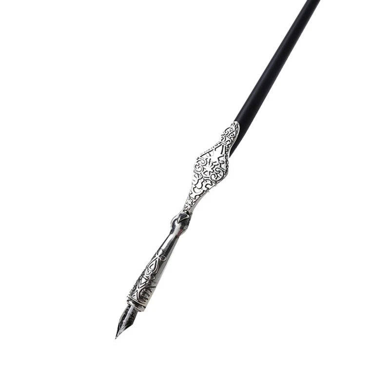 

1PC Metal Carved Craft Script Antique Dip Pen Oblique Calligraphy Pen Holder канцелярия для школы 몽블랑 papeterie Маркеры в школу