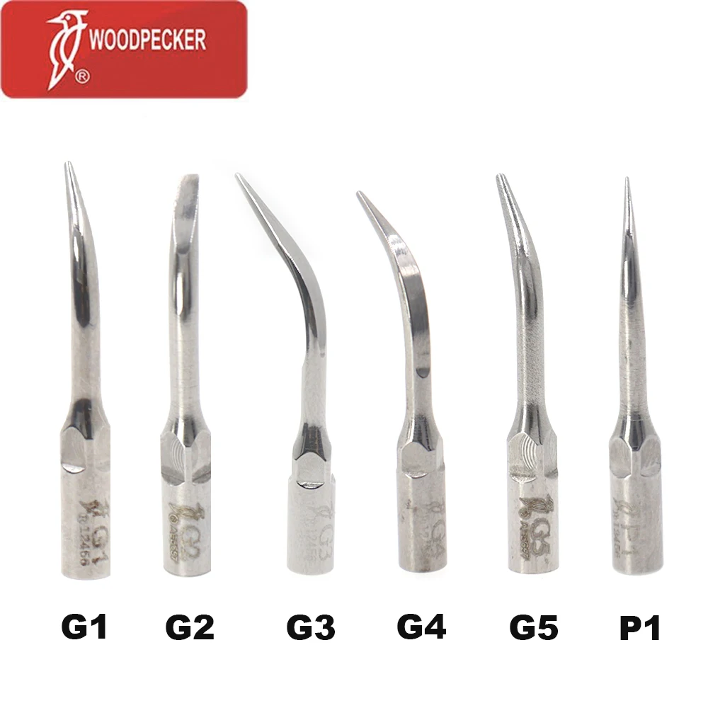

5 шт. Woodpecker стоматологический скалер, наконечники периодонтальной шкалы G1G2 G3 G4 G5 P1, подходят для фотографий