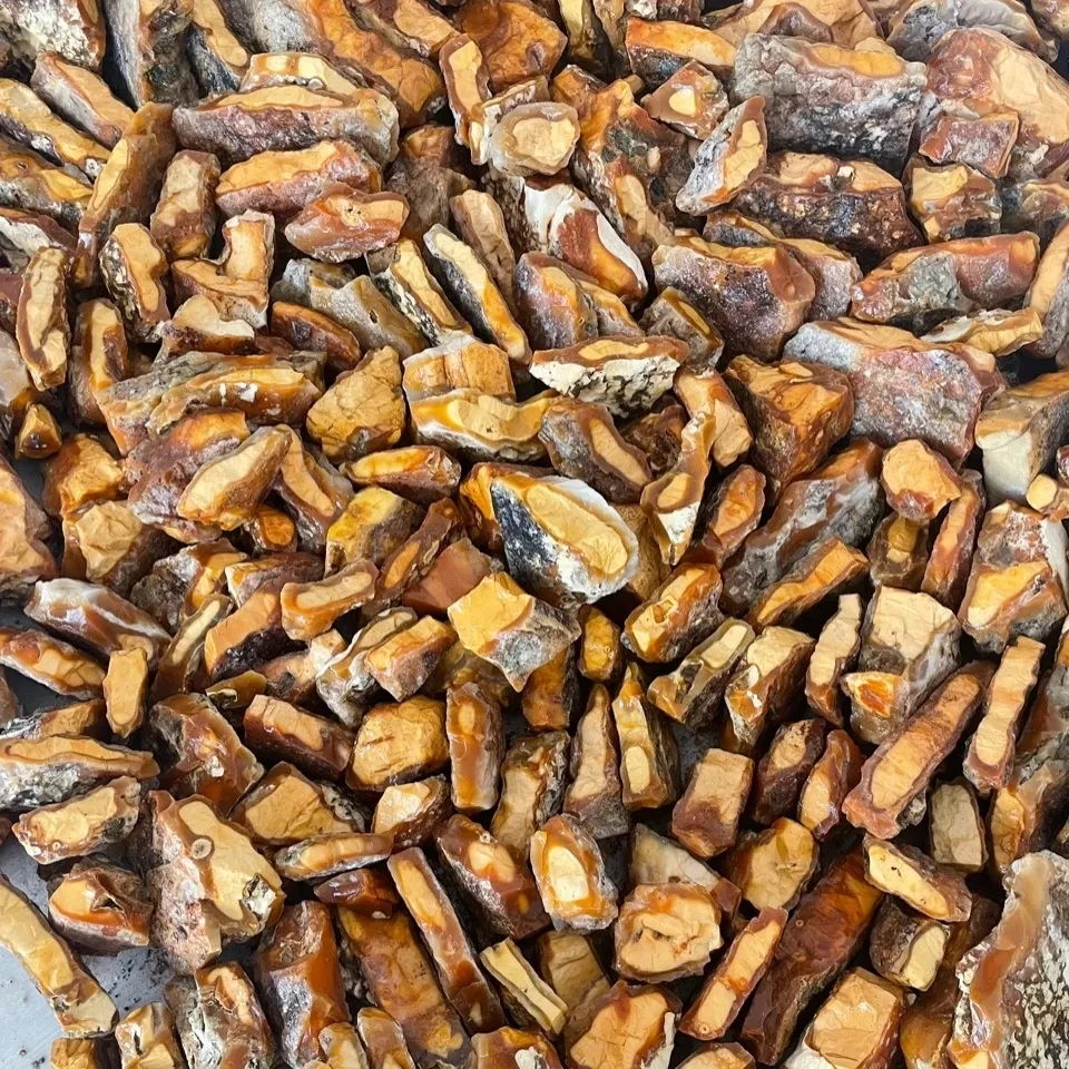 1Kg Nature Stone Burmese Huangshan Gluten Egg Yolk Raw Stone, Myanmar Topaz Raw Stone