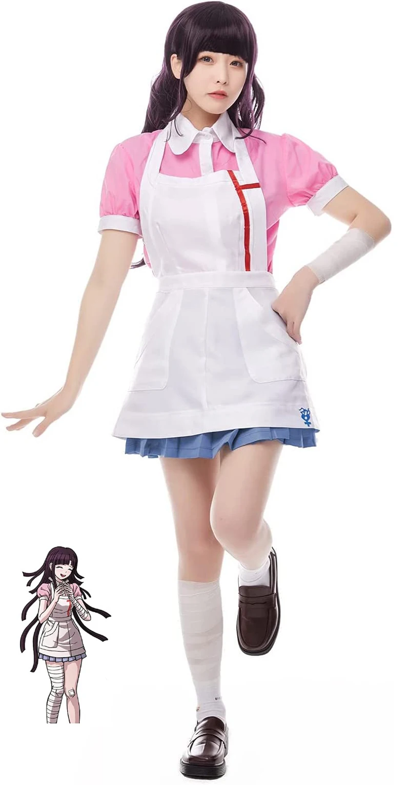 

Anime Danganronpa 2 Mikan Tsumiki Costume Halloween Carnival Party Ultimate Nurse Funny Costume Cute Uniform Sets For Cosplay