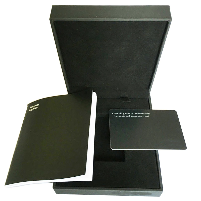 

Gift black Box with book and card for Luxury Lighters