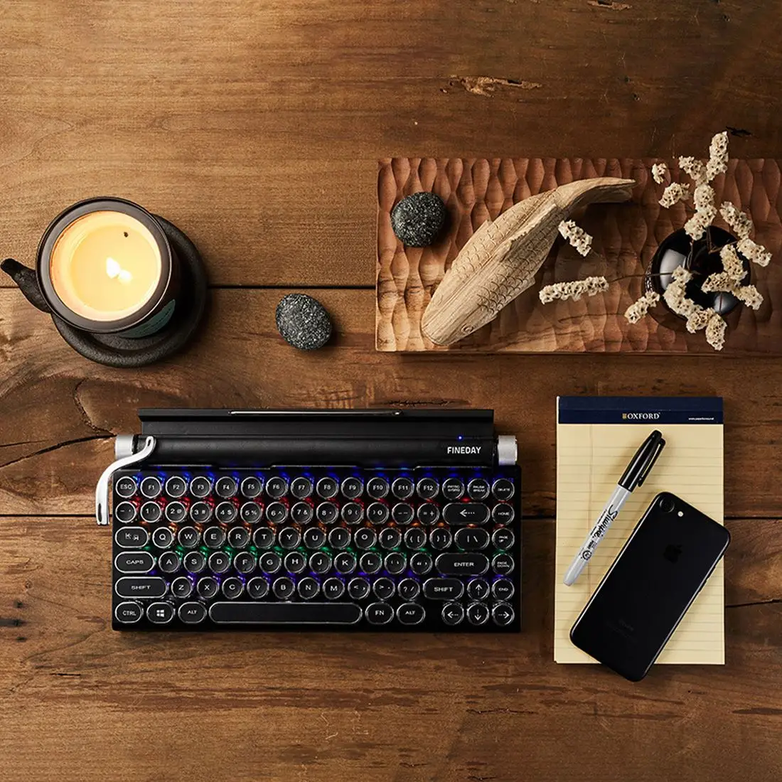 Классическая игровая клавиатура в стиле ретро с 84 клавишами Проводная