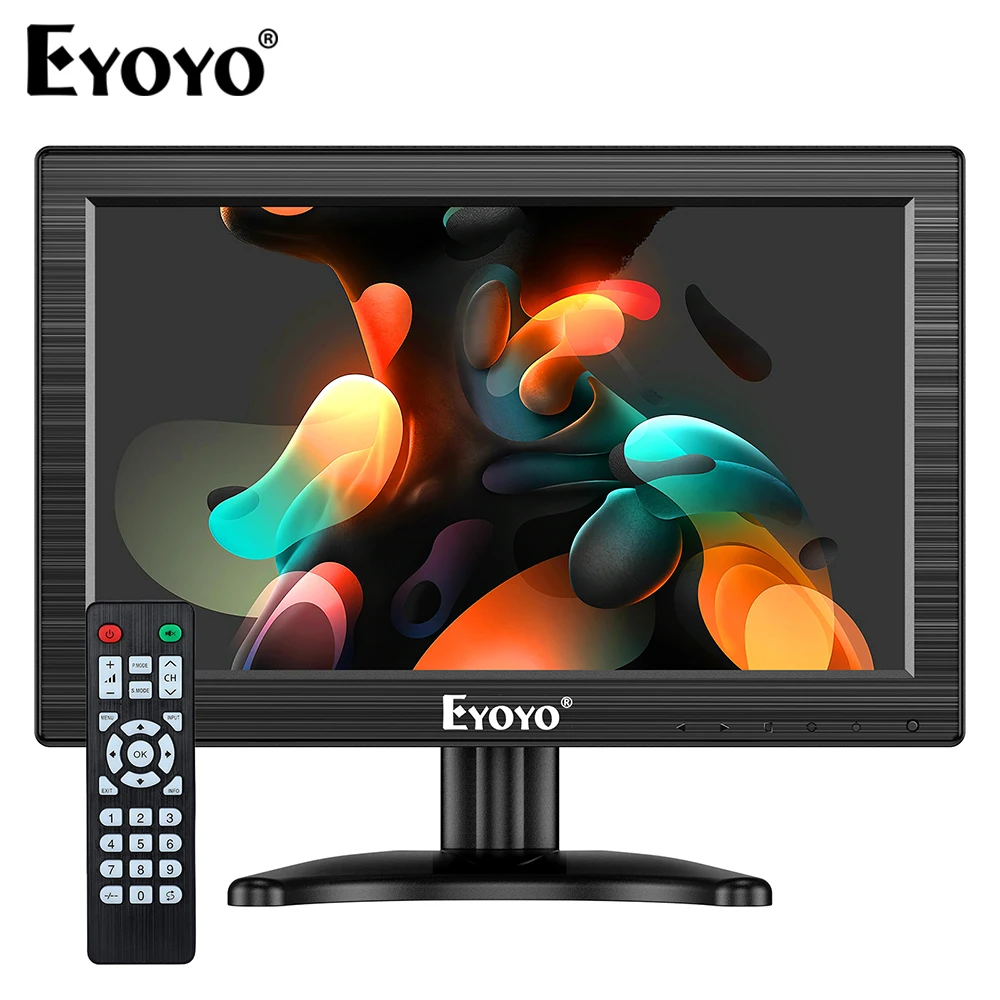 

Eyoyo Portable Small HD Monitor 12 Inch LCD Monitor 1366x768 With HDMI VGA BNC AV USB Inputs Built-in Speaker For CCTV Camera TV