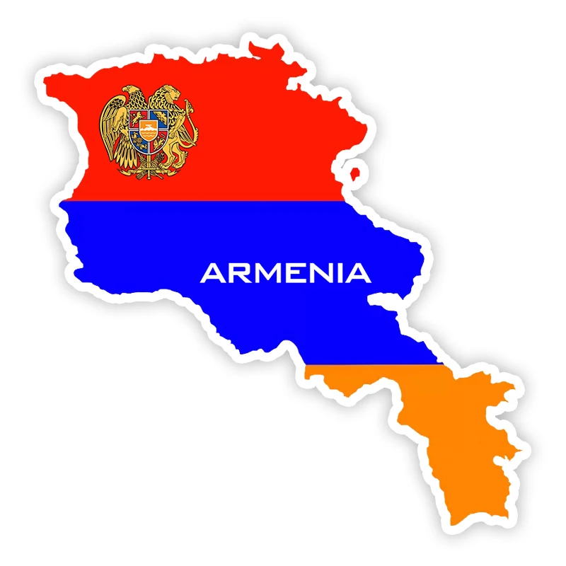 

A0593# 13cm/17cm Removable Decal "Armenian Flag" V2 Car Sticker Waterproof Accessories on Bumper Rear Window Laptop