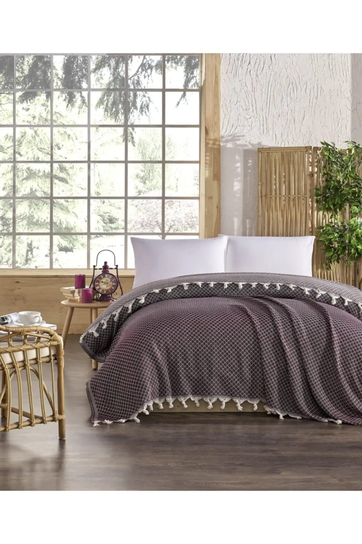 

Inna Model double pique 200x cm burgundy cotton rubber single size pique & pique set bedroom textile home &