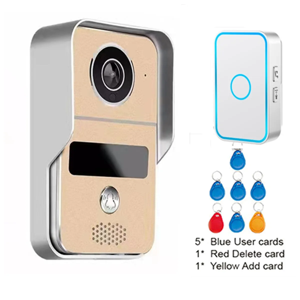 2MP 1080P Tuya Power Rifd Card Access Control System  IP Doorbell WiFI Video Door Phone Visual Doorviewer Camera With Chime