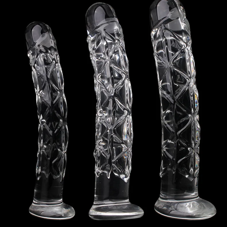

Кристальный большой стеклянный фаллоимитатор, 3 размера, реалистичный пенис, искусственный анальный фаллоимитатор, стимуляция точки G, Женс...