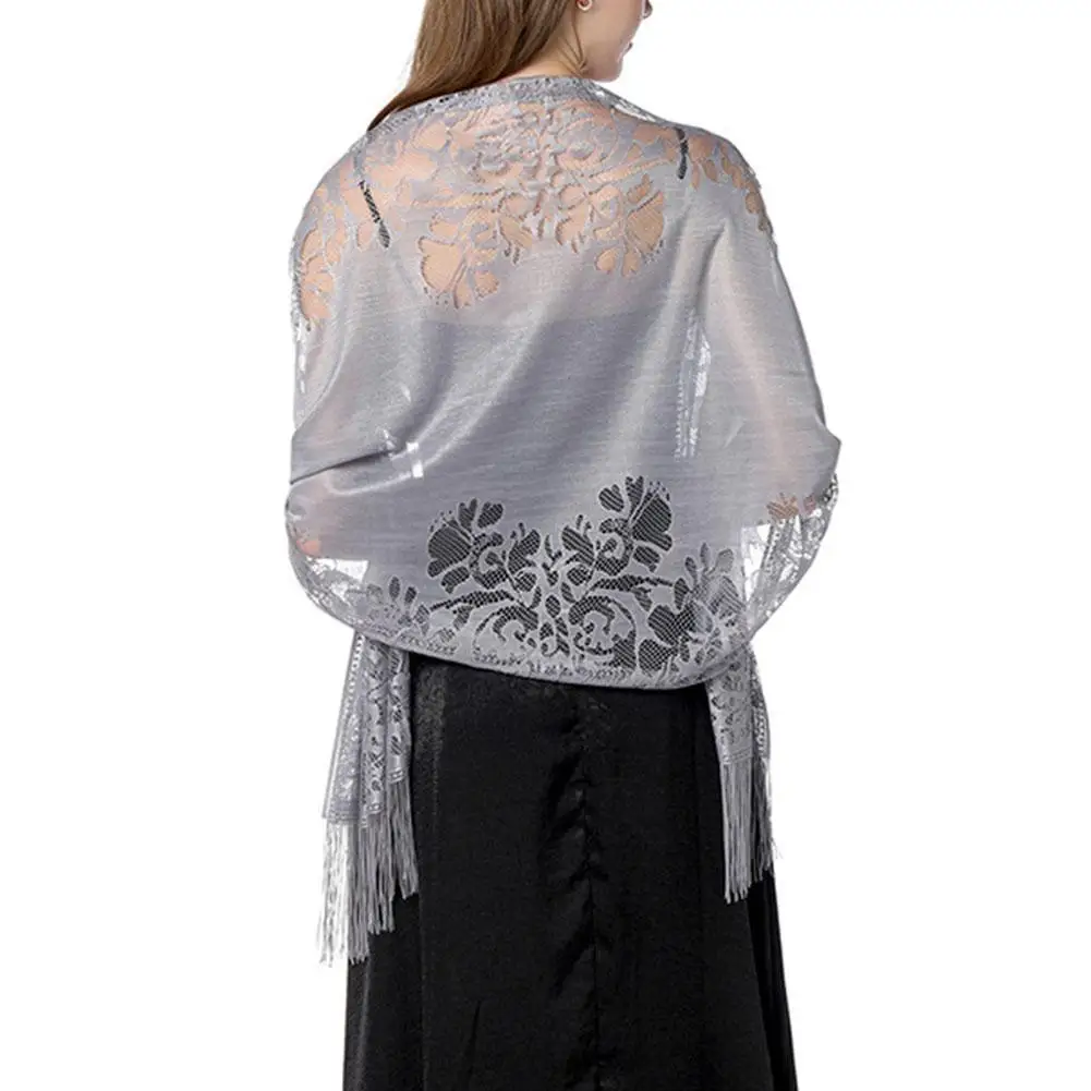 175 см женская элегантная кружевная шаль шарф цветной вязаный крючком цветок с