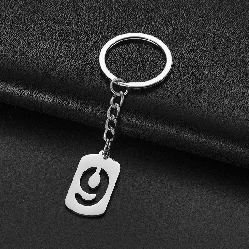 Креативный брелок для ключей с номером на удачу 0-9 серебристые брелоки из