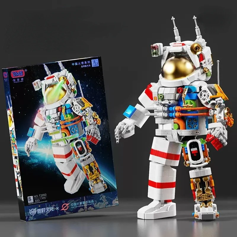 

MOC Spaceman Astronaut Model Modular Building Block DIY Mechanical Exploring Astronaut Adventure Brick Puzzle Toys Children Gift