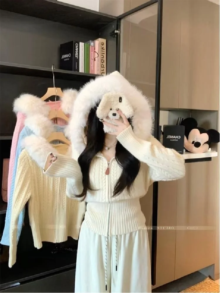 Французский sle Повседневный дизайн Sense Slim fit Нежный темпераментный меховой