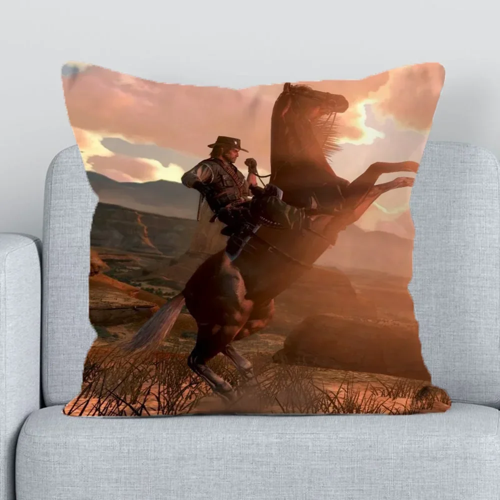 Чехол для подушки R-Red Dead выкупориватель наволочки 45x4 5 короткая плюшевая