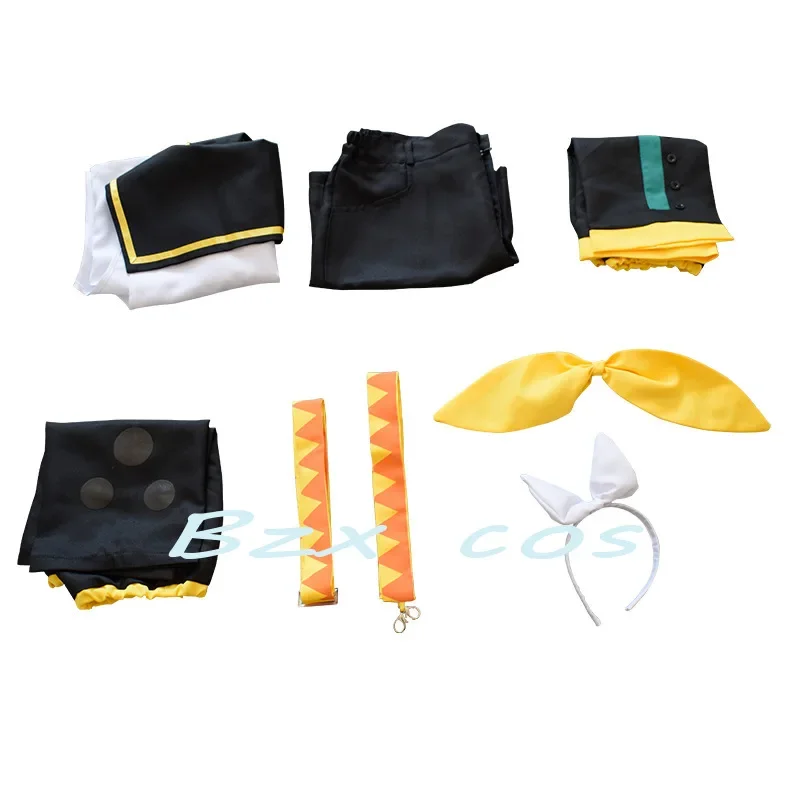 Аниме Рин Лен униформа для косплея платье на Хэллоуин костюмы топы + шорты