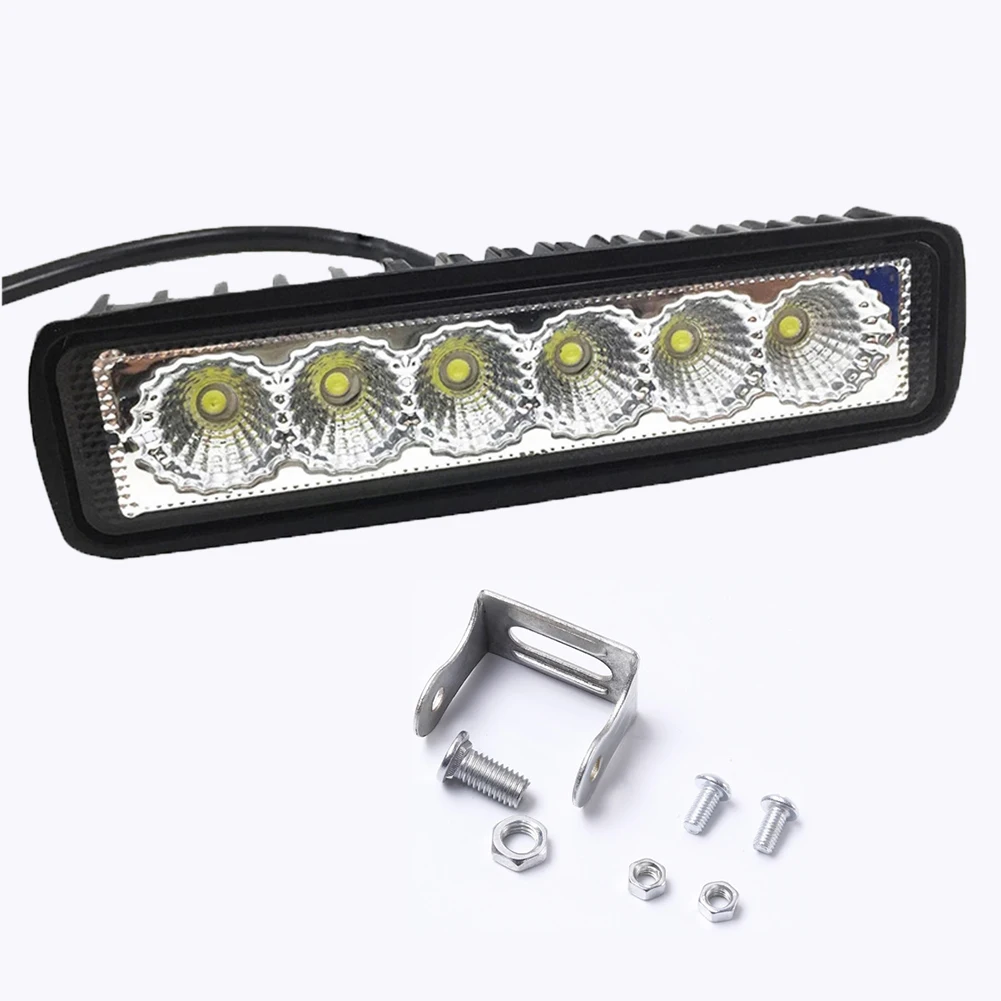 

18W 6 LED Car Work Light High Bright Spotlight Universal Offroad Automobile Truck Driving Fog Headlights DRL Driving Lamp 12V