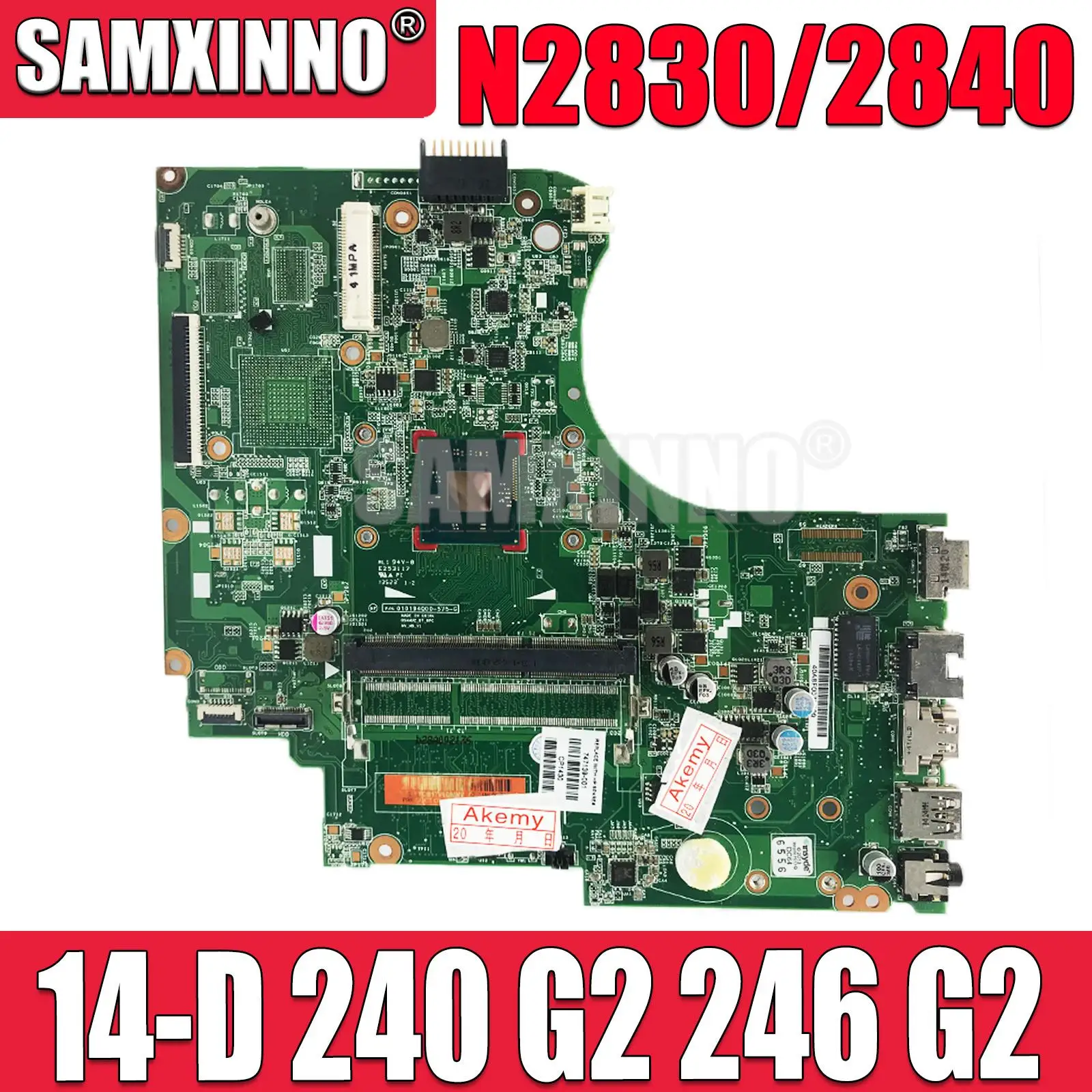 

Mainboard For HP 14-D 240 G2 246 G2 TPN-F112 Laptop Motherboard 752884-501 Celeron N2830 N2840