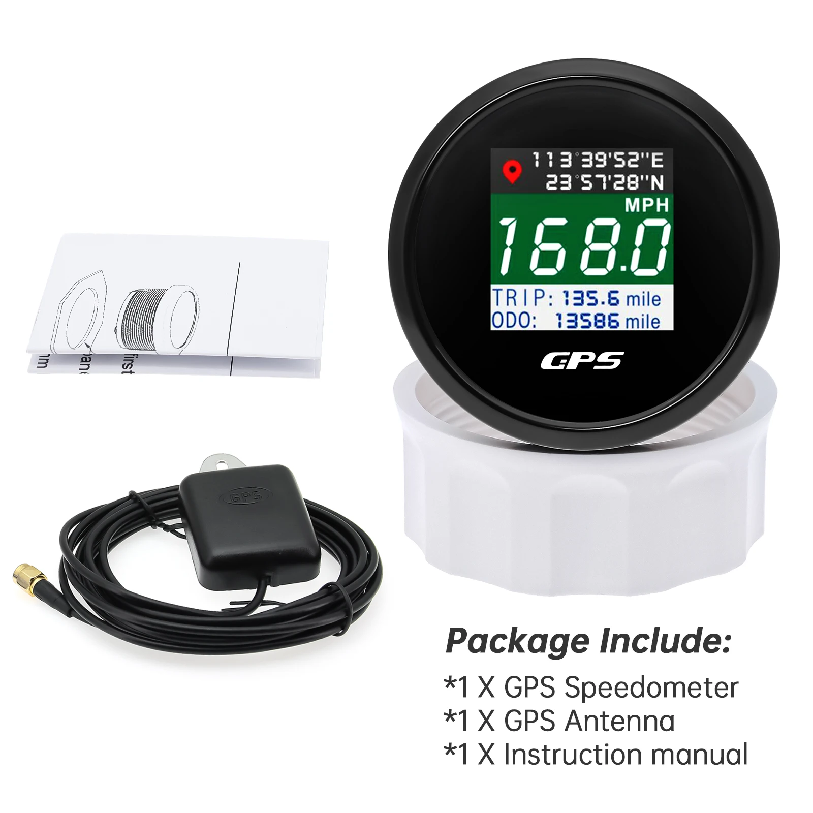 

Цифровой GPS-спидометр 52 Мм С TFT LCD-дисплеем, Водонепроницаемый, С Переключением MPH/KM/H, Для Лодок, Автомобилей, Яхт
