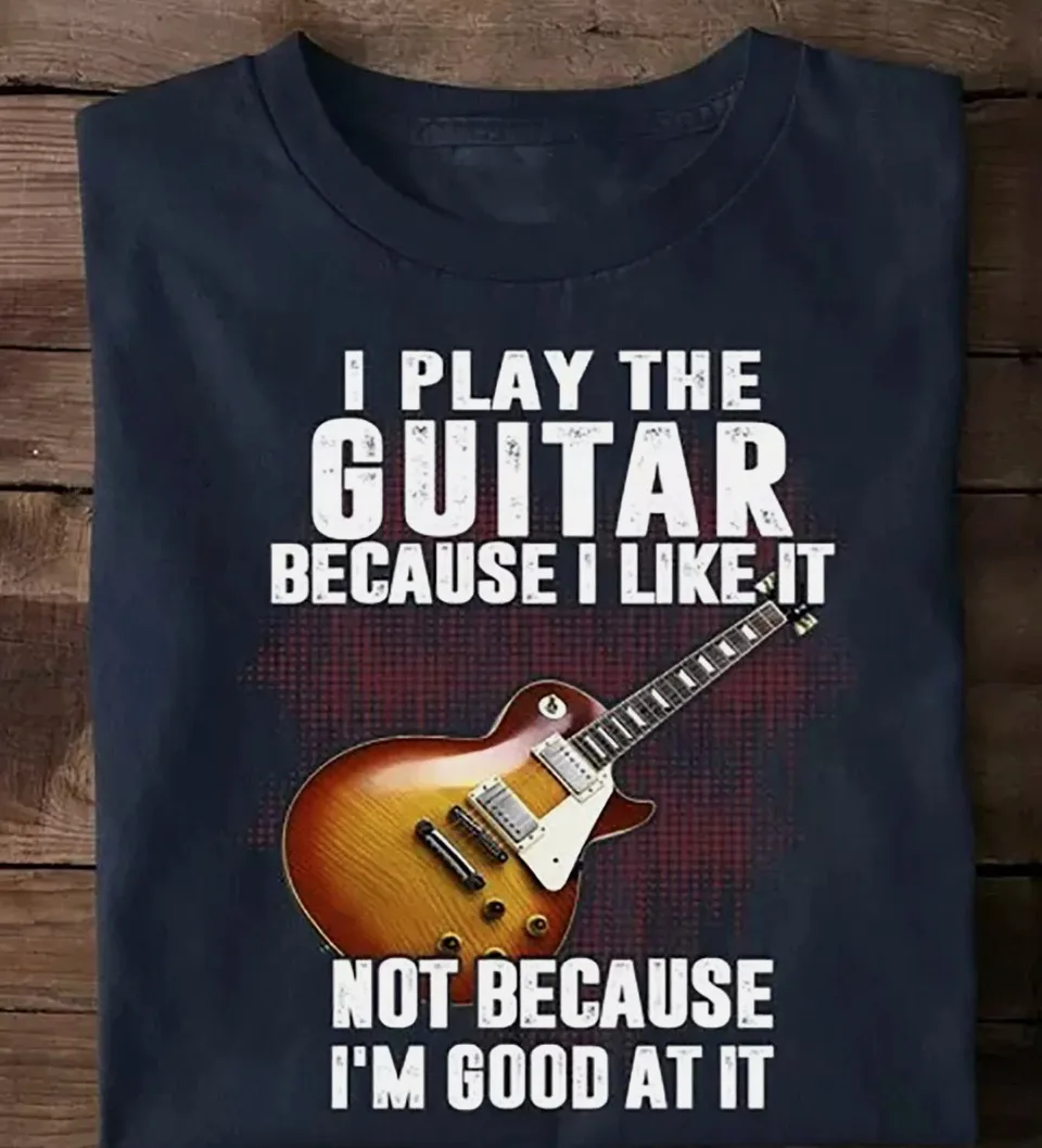Я играю на гитаре потому что мне нравится подарок для футболки гитариста