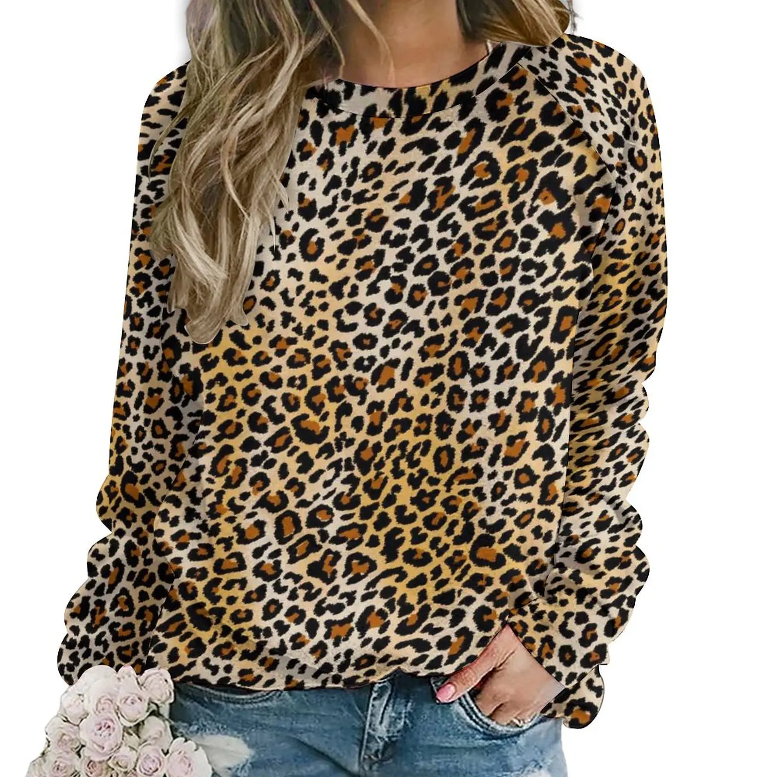 

Leopard Wild Pattern Hoodies Lady Pretty Animal Print Streetwear Casual Hoodie Winter Long Sleeve Y2k Sweatshirts 2XL 3XL