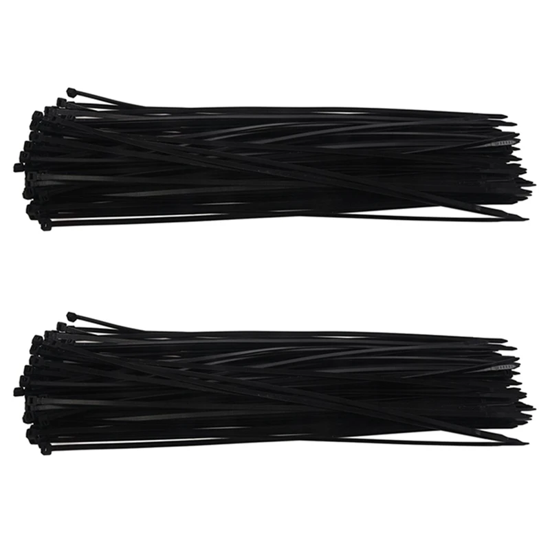 

Cable Ties Wraps / Zip Ties, Black 200Pcs 400Mmx5mm