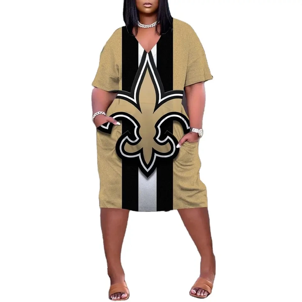

Женское Повседневное платье с цифровым принтом, свободное Повседневное платье Y2K с коротким рукавом и V-образным вырезом, персонализированное платье с коротким рукавом, 2023