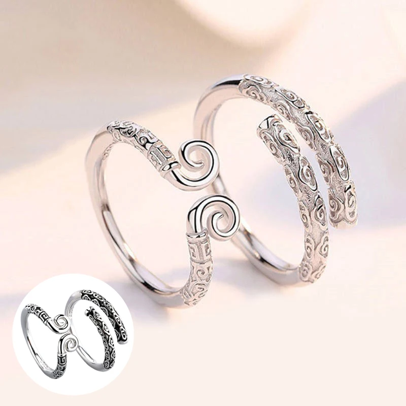 Черный миф: кольцо в китайском стиле от Wukong открытое регулируемое на палец