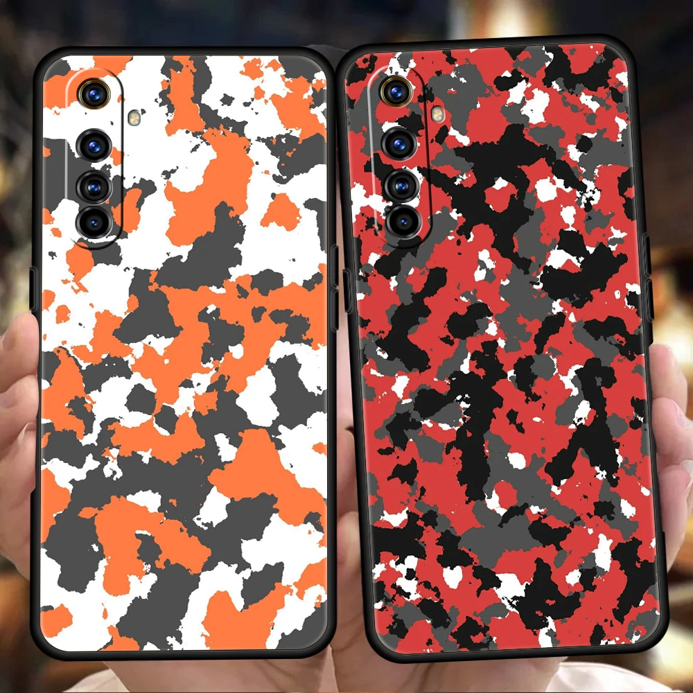 

Camouflage Camo Phoen Case Cover For Realme 8i 9i 9 8 7 6 Pro C25 C21 C11 C3 GT2 10 Pro Plus 5G Silicone Shockproof Shell Coque