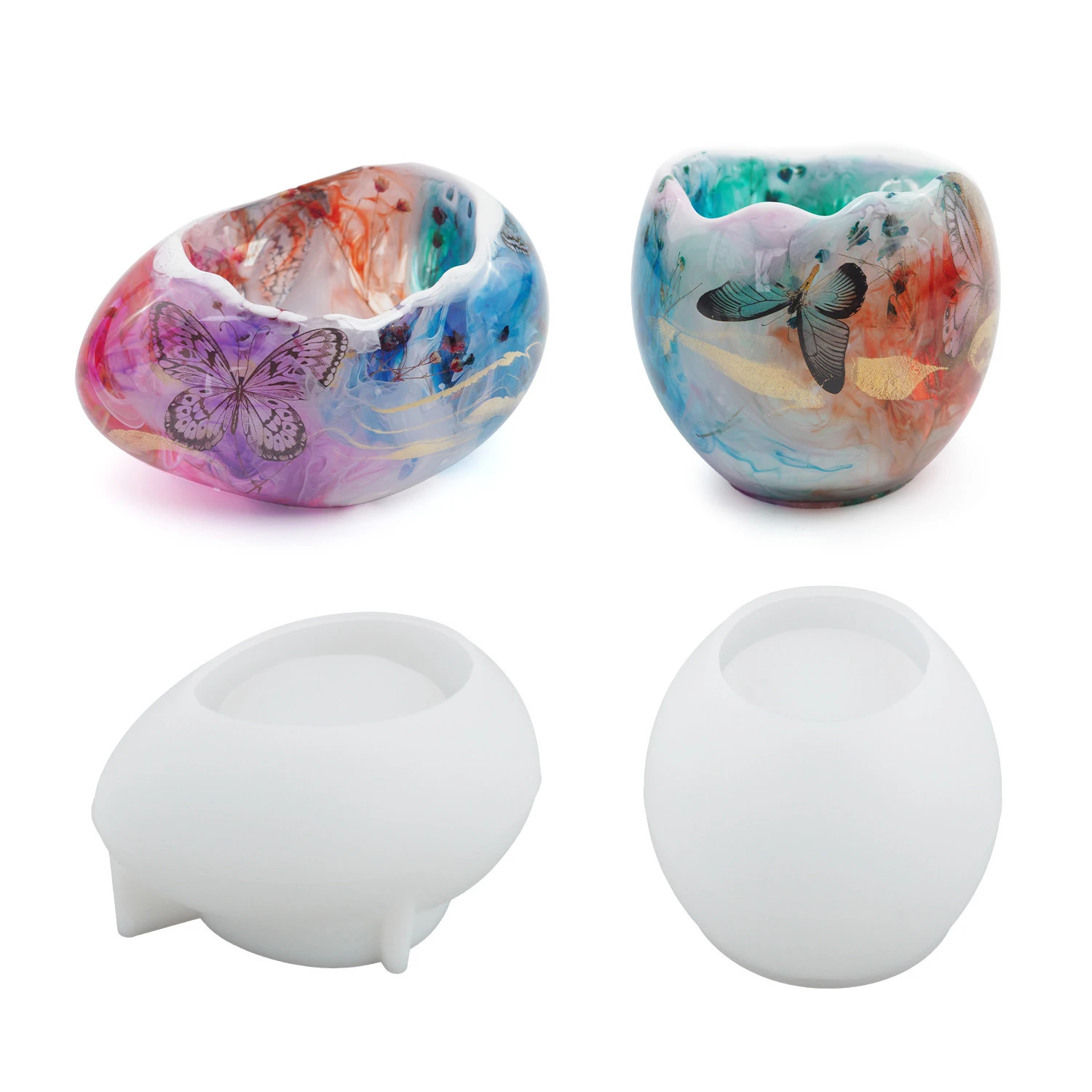 Crystal Epoxy Resin Mold Diy Storage Box Desktop Ornament Mirror Silicone Mould Home Decor Tools