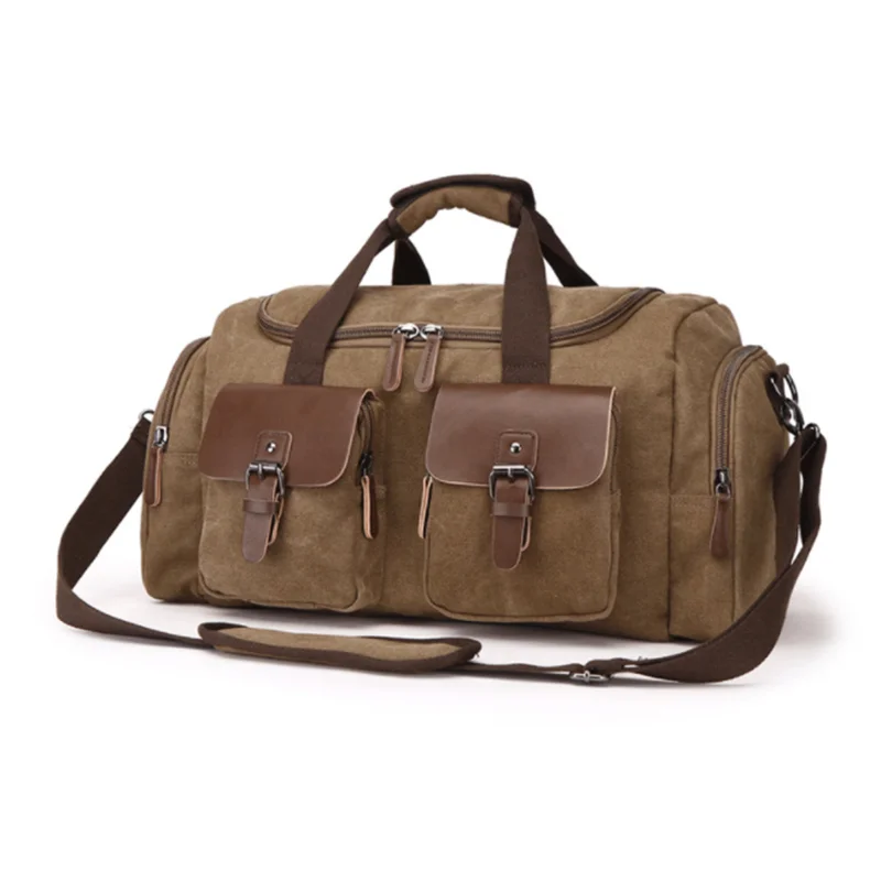

Men Canvas Travel Bag Casual Crossbody Pack Fashion Vintage High Quality Shoulder Bags Large Capacity Handbag