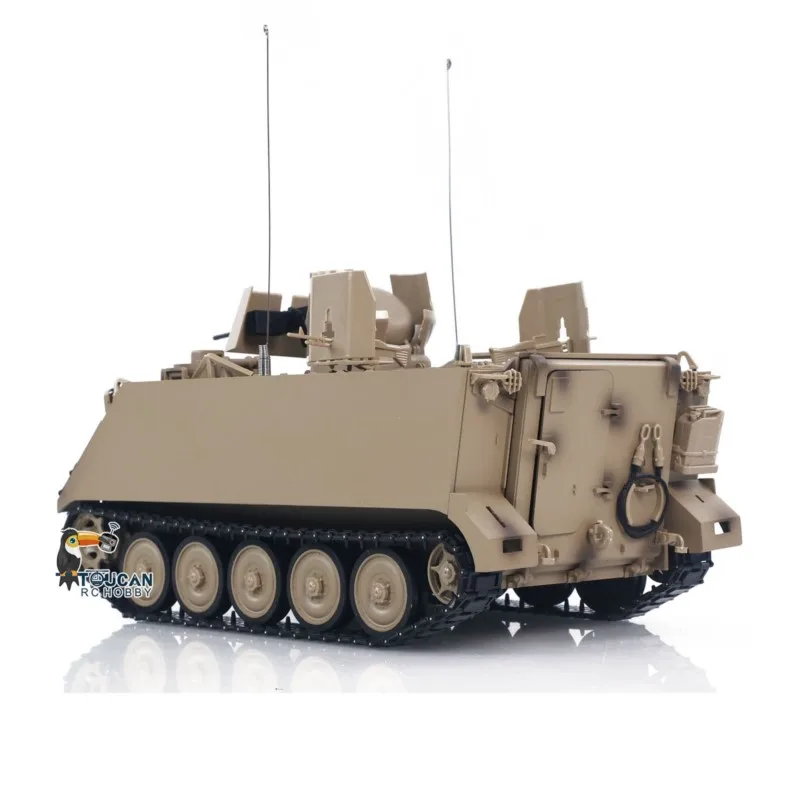 Фото Радиоуправляемая модель танка RTR Tongde 1/16 M2412-B M113A1 ACAV с ИК-датчиком, вращением турели на 360°, эффектом дыма, звуком и радиоуправлением, электрическая модель Panzer №4