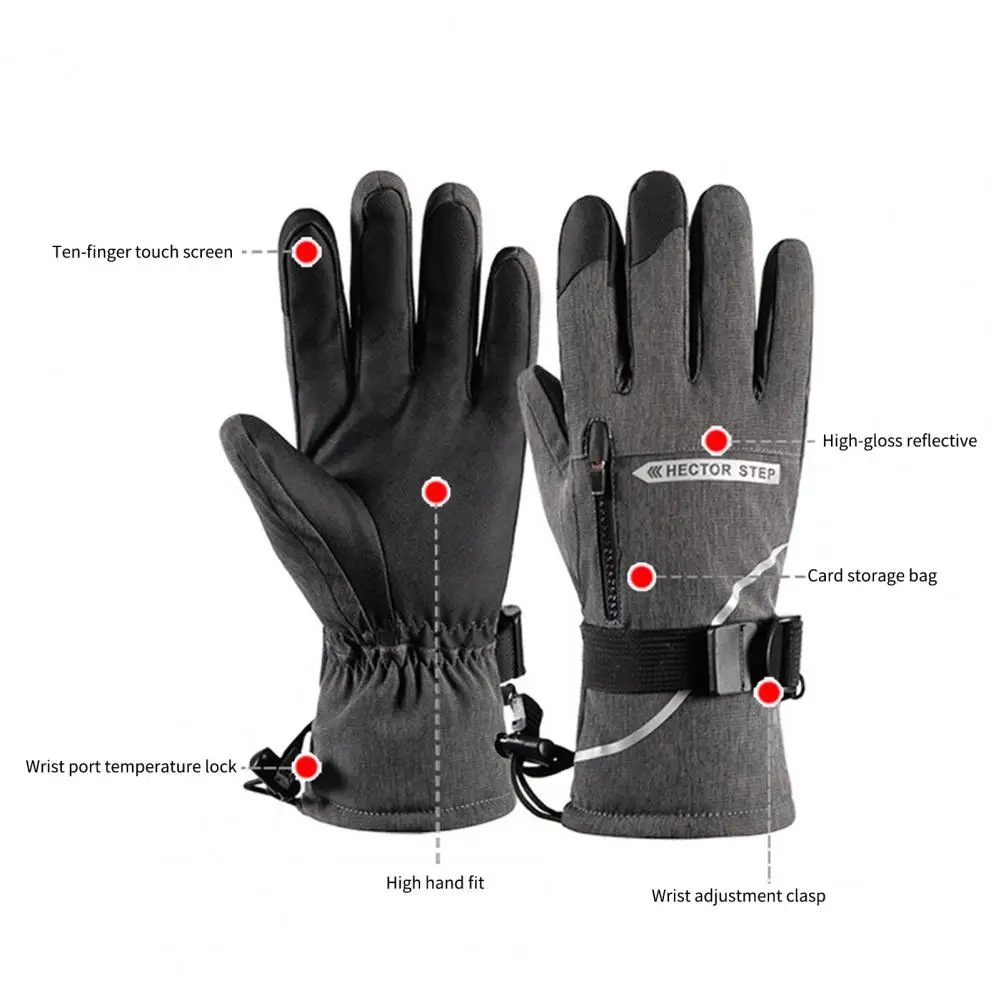 

1 Пара лыжные перчатки открытые дышащие ветрозащитные зимние теплые спортивные перчатки для бега велосипедные перчатки для катания на лыжа...