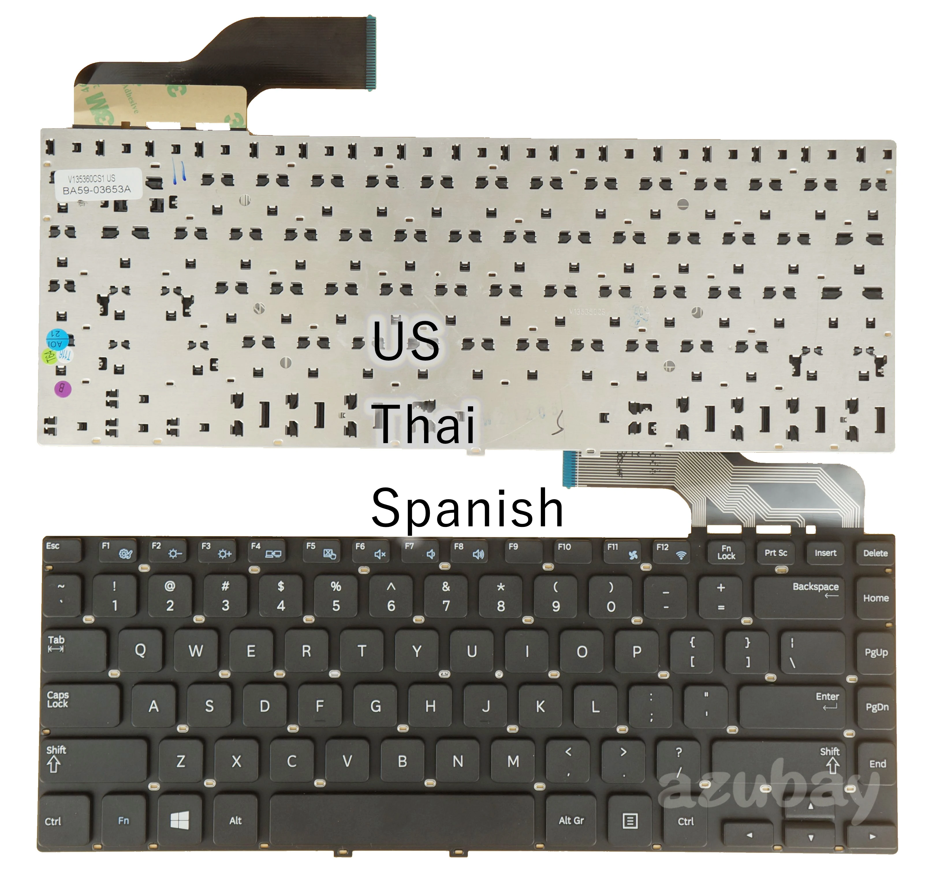Тайская клавиатура с испанской раскладкой для ноутбука Samsung NP 350V4X 355V4X 270E4V 275E4V 275E4E 270E4E 300E4E V135360CS1
