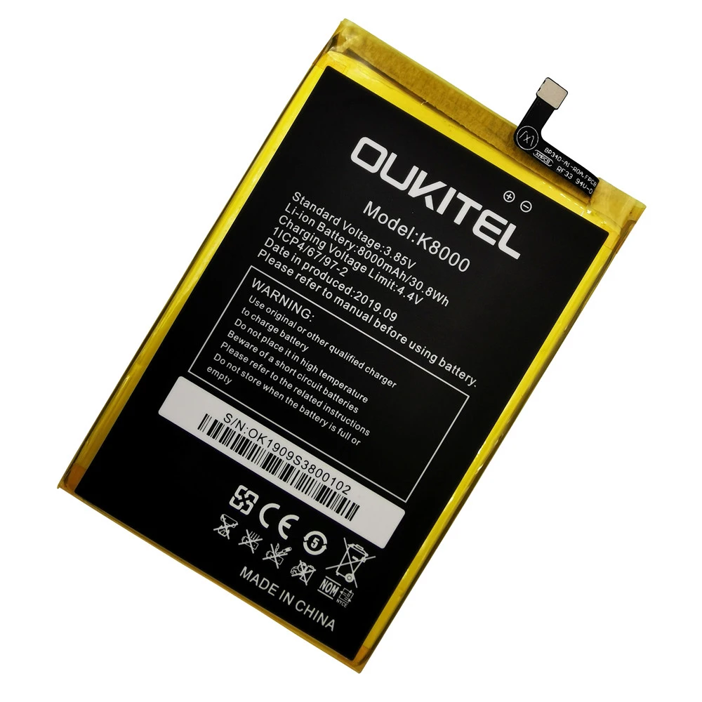 2023 года 100% оригинальная батарея на 8000 мАч для замены мобильного телефона Oukitel K8000 + подарочные инструменты.