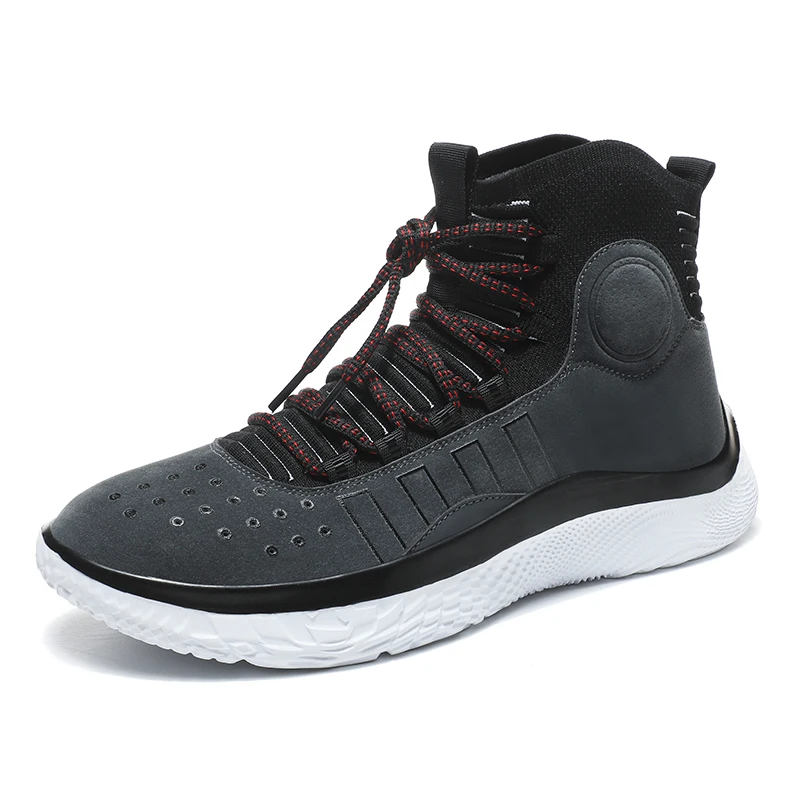 2023 Men's Basketball Sneakers Fashion Color Matching High Top Basketball Shoes Running Shoes Sports Fitness Lace-up Shoes