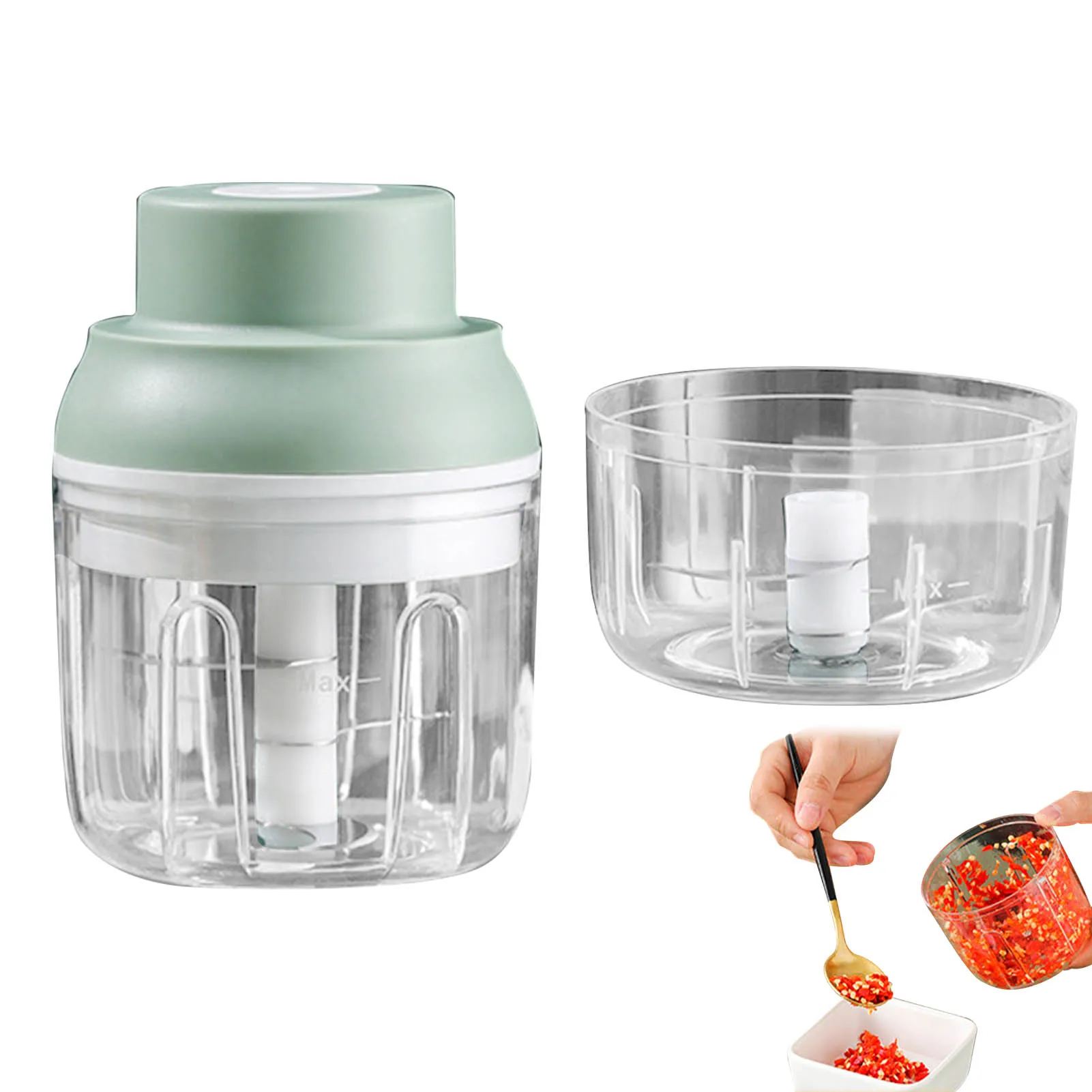 

Multi-functional Electric Garlic Chopper Vegetable Cutter Slicer Garlic Mud Masher Cutting Pressing Food Slice Kitchen Tools