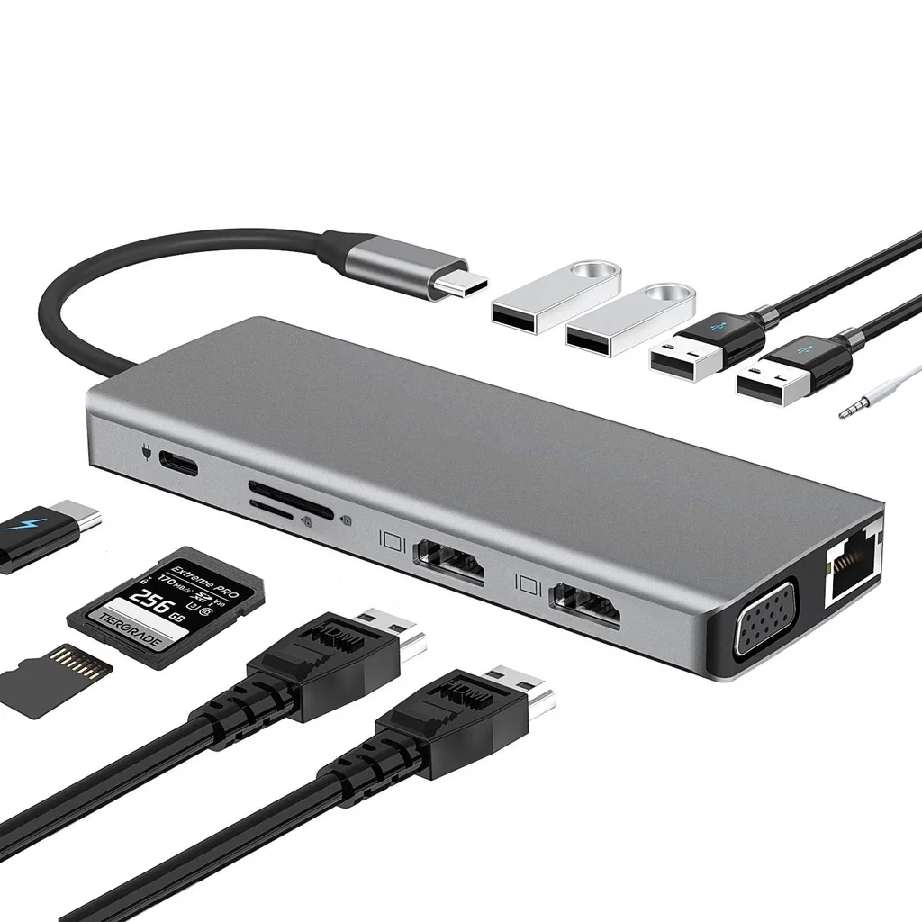 Док-станция 12 в 1 USB 3 0 HDMI Vga RJ45 |