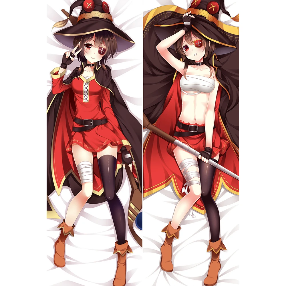 

Anime Dakimakura Konosuba Cute Megumin Hugging Body Pillowcase Otaku Pillow Cover Case Soft Cushion Double-Sided Printed