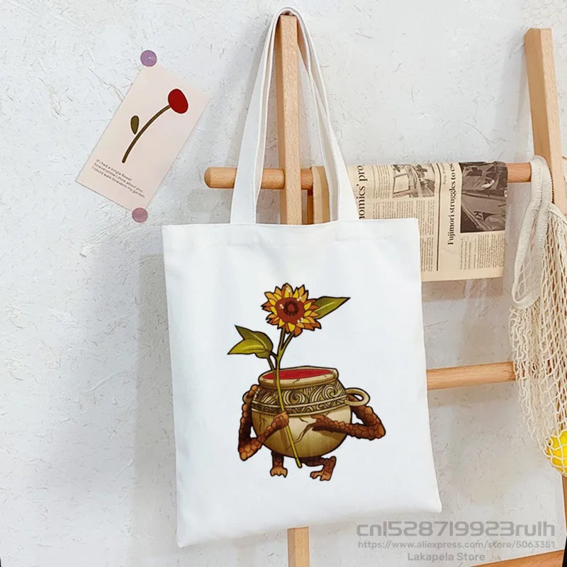 

Elden Ring Print Canvas Shoulder Tote Bag Women Handbags Eco Reusable Dark ARPG Game Shopping Bag Vintage Fashion Ulzzang Bags