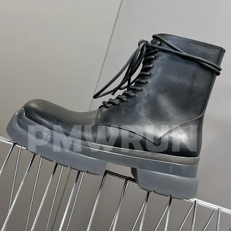 

Женские короткие ботинки на шнуровке, новинка весны и осени, однотонные ботильоны из натуральной кожи с верхом, лаконичная универсальная женская обувь