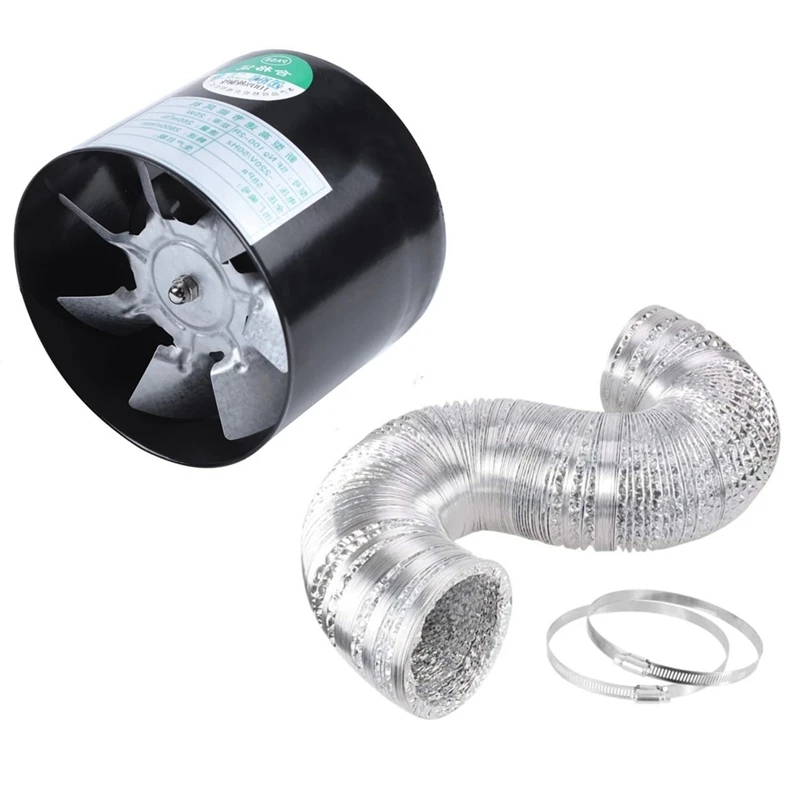 

4 Inch Inline Duct Fan Air Ventilator Metal Pipe Ventilation Exhaust Fan Mini Extractor Wall Fan With Aluminum Ducting Promotion