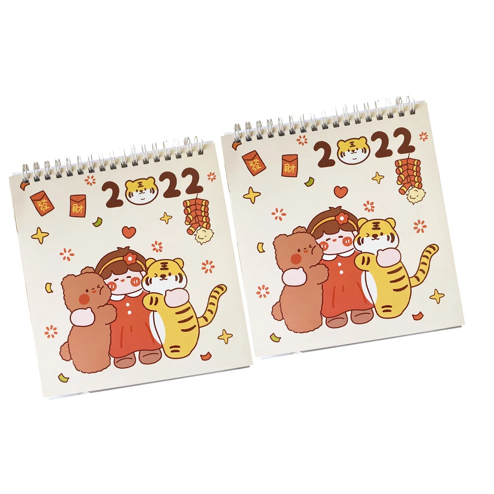 

2pcs Annual Calendars Creative 2022 Calendars Planing Calendars Office Calendars