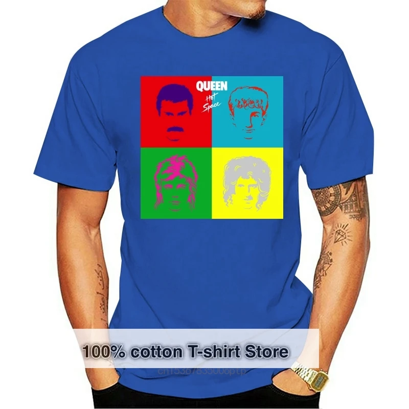 

Новая Черная футболка QUEEN Hot Space с обложкой альбома, размер S 3XL, Мужская футболка