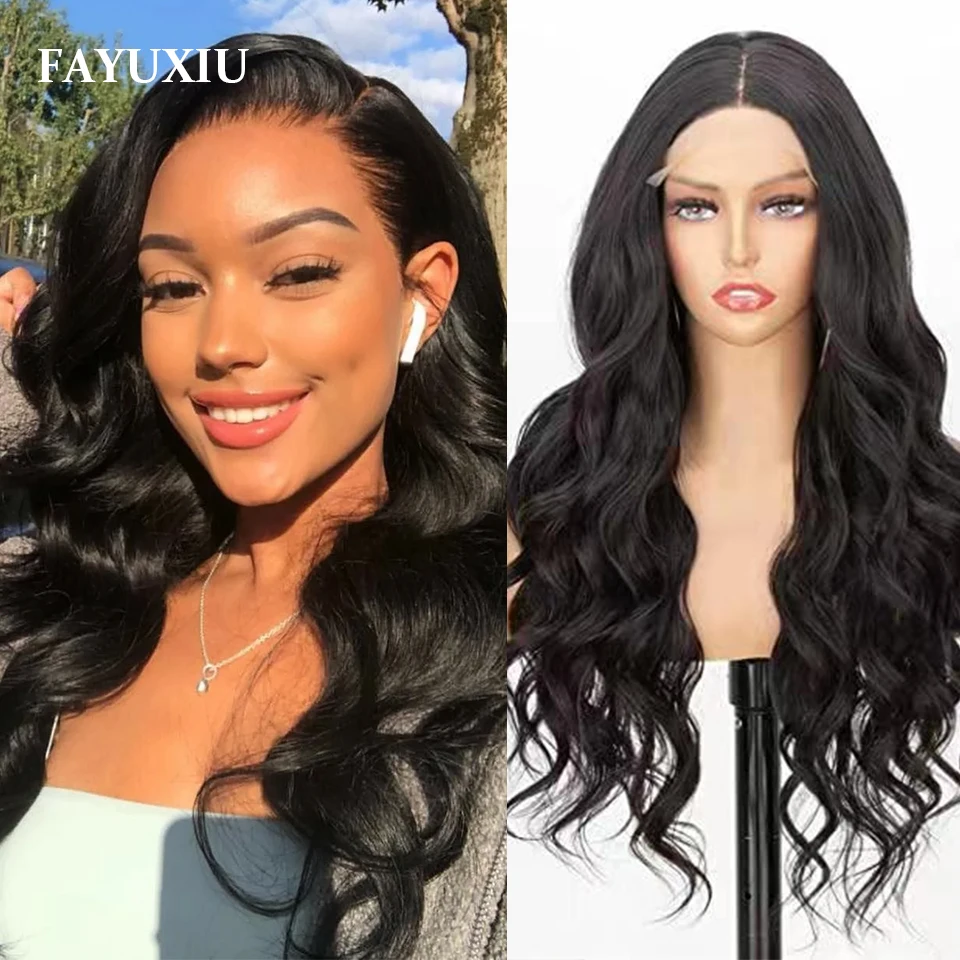 

Body Wave Synthetic Lace Front Wig Synthetic Wigs for Women 13x1 Tpart Lace Frontal Wig Long Black Orange Ginger Wig Cosplay