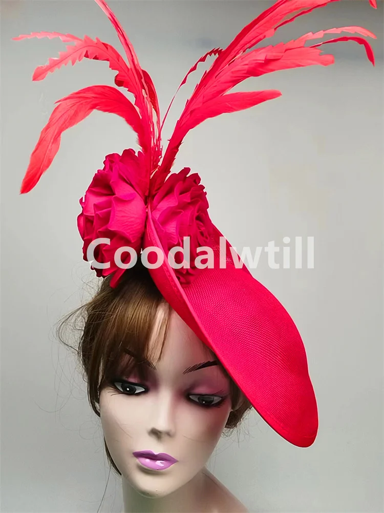 Женская шляпа-Таблетка с перьями