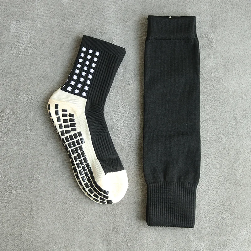 

2023 Sock Breathable Without Feet Football Socks Professional Football Shin Guards Fixed Leg Warmers Foot Package To Protect