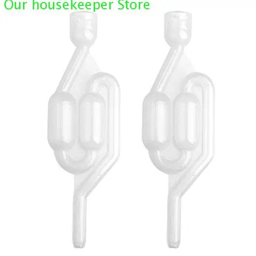 

2Pcs S Shape Air Lock Bubble Grommet Exhaust Water Seal Valve with Cork Beer Wine Making Tools