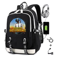 playerunknowns battlegrounds printing pubg men backpack usb charging school bags multifunctional waterproof laptop backpack