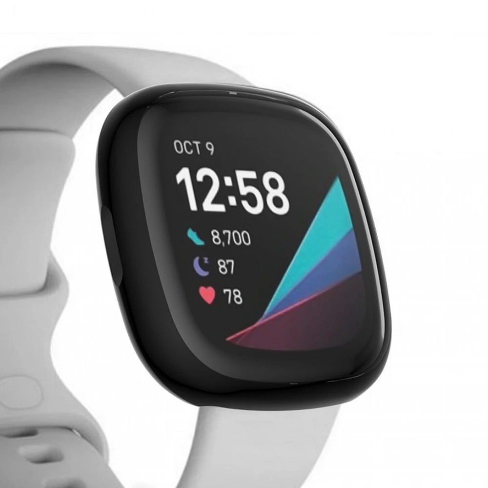 Защита экрана и мягкий чехол из ТПУ для умных часов Fitbit Versa 3 2 Lite Sense