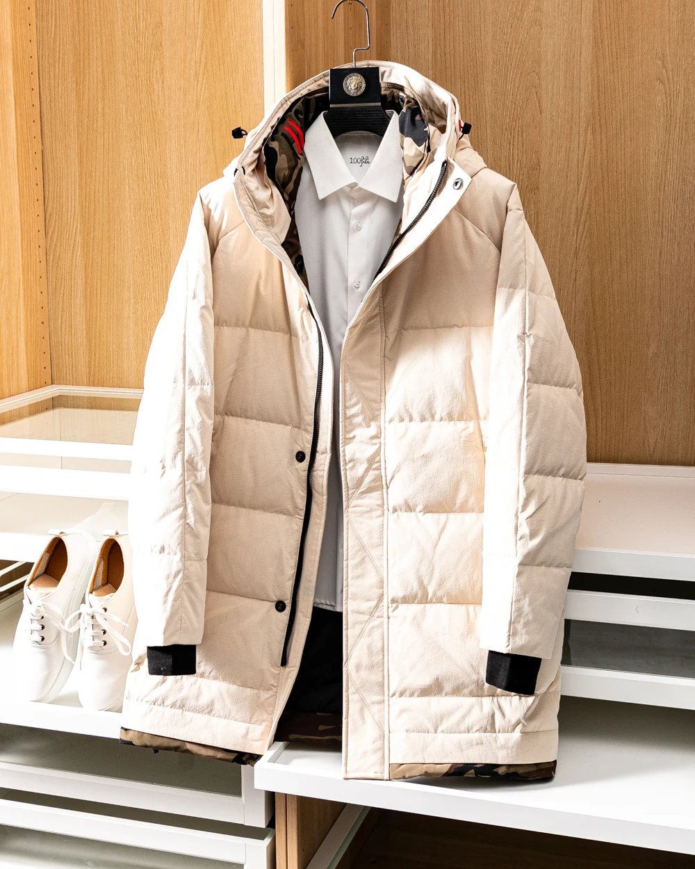 Clearance Men Duck Down Overcoat Winter Warm Parkas Male Long Jacket Outerwear Windbreaker Ivory Plus Big Size XXL XXXL 2XL 3XL